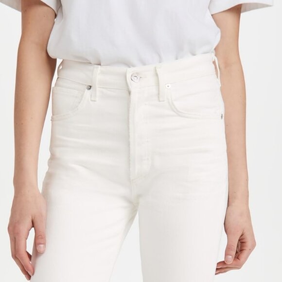 CITIZEN of HUMANITY High Rise Slim Ankle White Jeans - Size 26 - Picture 13 of 14